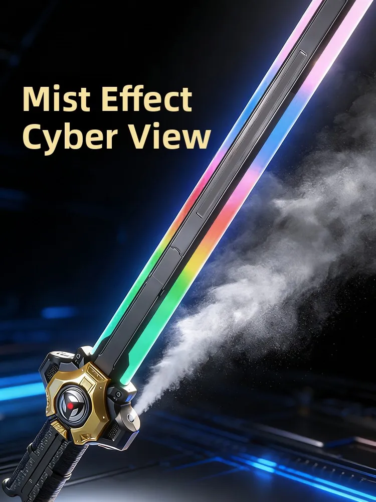 New Laser Sword Sparkling Light Sword Boys Girls Glowing Double Blade Six One Children's Toy Plastic Fluorescent Stick Plaything