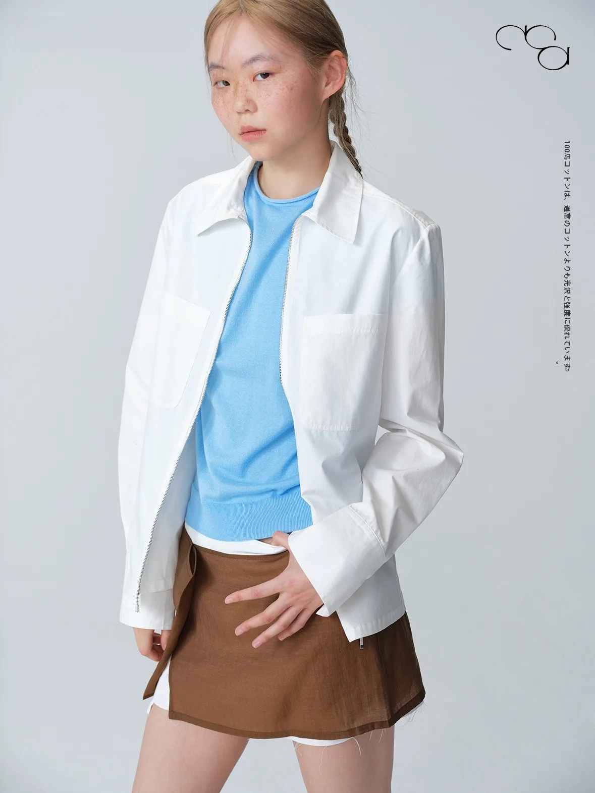 

Женская дышащая комфортная рубашка Dosordonts с длинным рукавом, на молнии, из хлопка, приталенного кроя, в винтажном стиле, весна 2026, белая