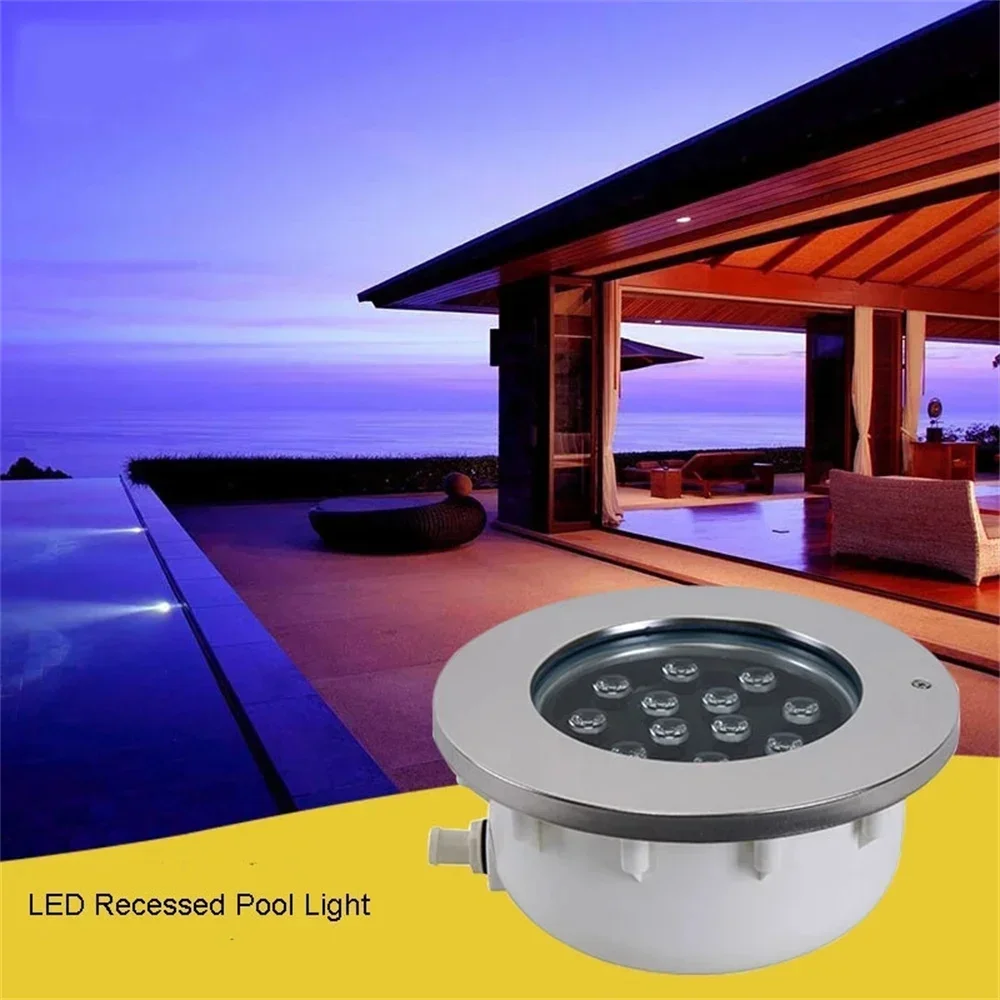 12W RGB LED Underwater Light Recessed Stainless Steel 6W 9W 12V Waterproof IP68 Fountain Lamp for Pool Marine Aquarium Lighting