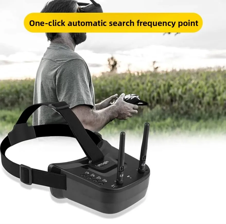 FPV очки монитор 5,8G 40CH 3 дюйма 480*320 точек высокая яркость HD ЖК-экран двойные антенны видеоочки гарнитура с батареей