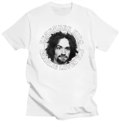 Charles Manson Merch T Shirt Remember Kids Charlie Loves You T-Shirt Short Sleeve Casual Fashion Hipster Man Tops Streetwear Tee