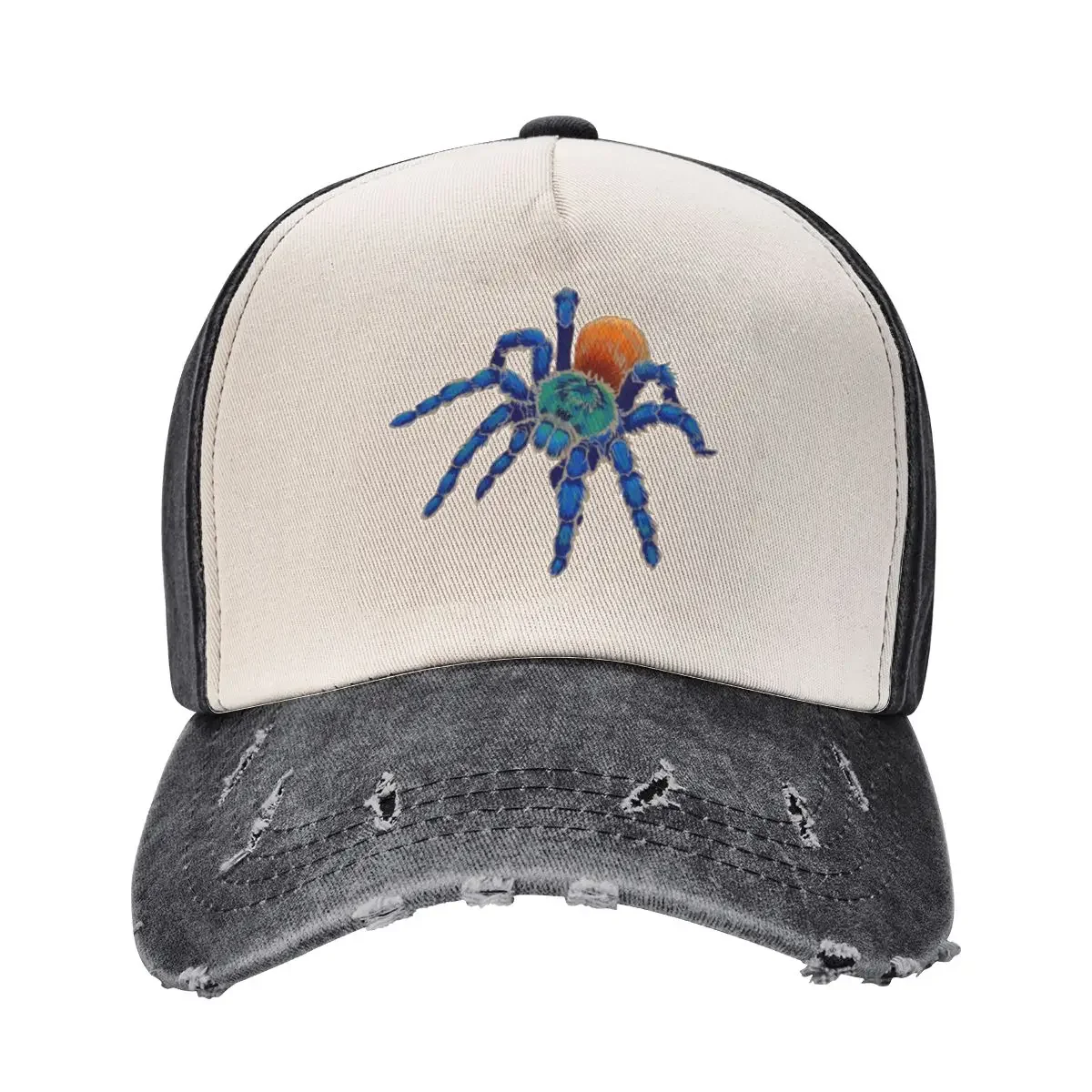 

Greenbottle Blue Tarantula with Khaki Outline Baseball Cap Thermal Visor Unique hats For Men Women's
