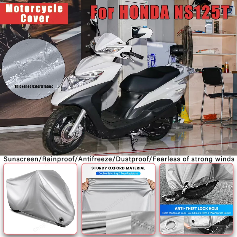 

For HONDA NS125T No Ear Motorcycle Cover - Outdoor Full Body Protection, Waterproof Dustproof Heat-Resistant Moto Accessories