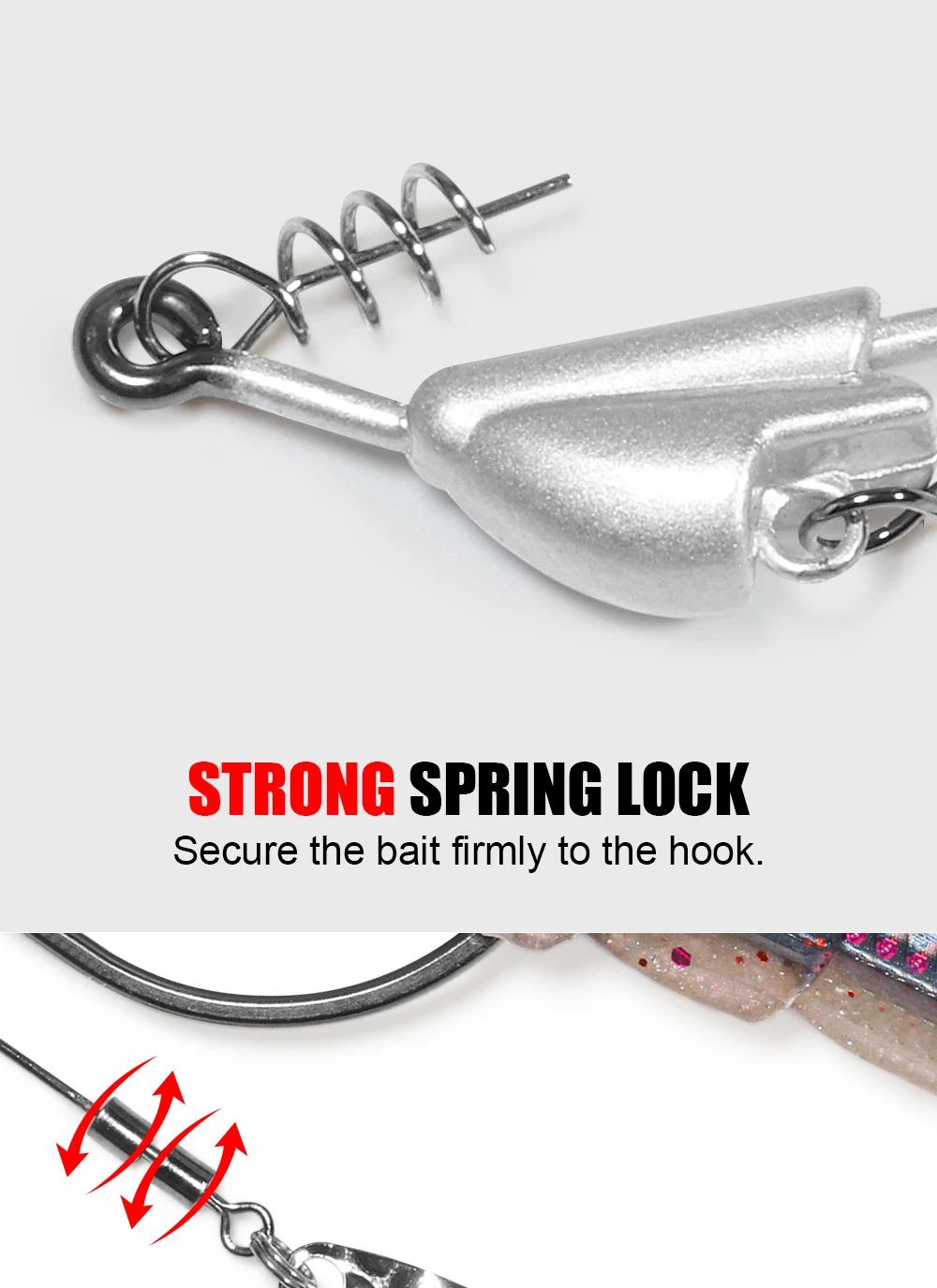 Palisander Einzelhaken mit Metalllöffel Underspin Jigheads Blatt Swimbait Haken 1/0 2/0 3/0 Weicher Köder Bass Tackle Zubehör 2St – Detail 4