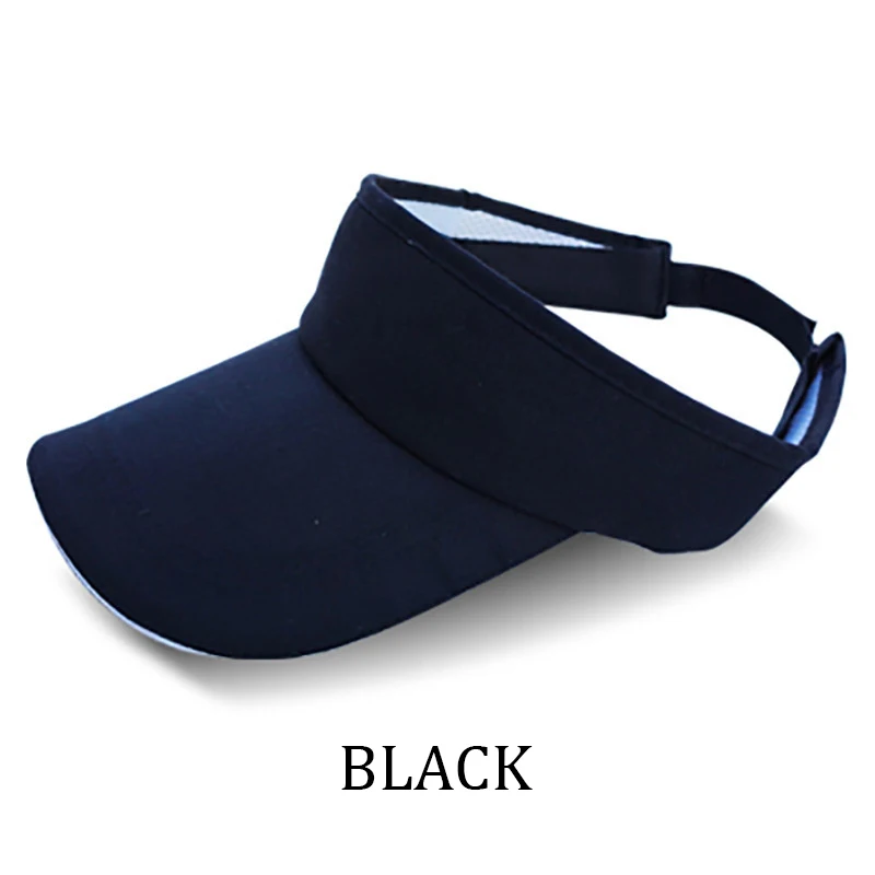 Unisex Empty Top Visor Cap, Chapéus de algodão protetor solar, boné ajustável para corrida, tênis, golfe, homens e mulheres