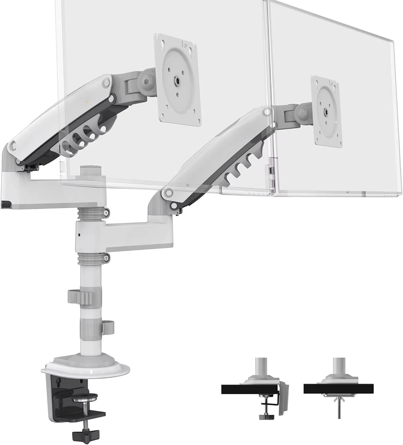 

Monitor Desk Mount Stand Full Motion Swivel Computer Monitor Arm Fits Two Screens Up To 27'' NB H180