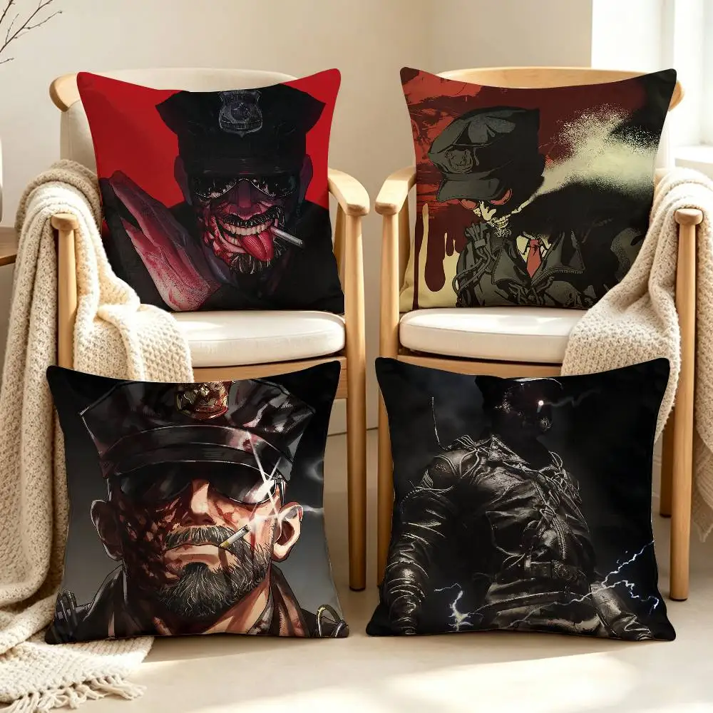 L-Leland C-Coyle S-Sergeant Customizable Square Pillow case Double Sided Print Sofa Bedroom Decor Cushion Cover