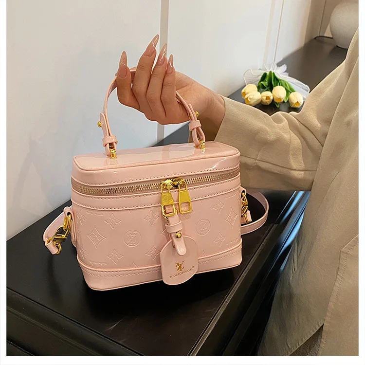 

2025 Trendy Printed Box Bag - Stylish Crossbody Purse for Women, Lightweight Shoulder Bag, Geometric Pattern Handbag