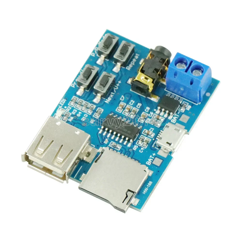 1pcs TF Card U Disk MP3 Format Decoder Board Module Amplifier Decoding Audio Player