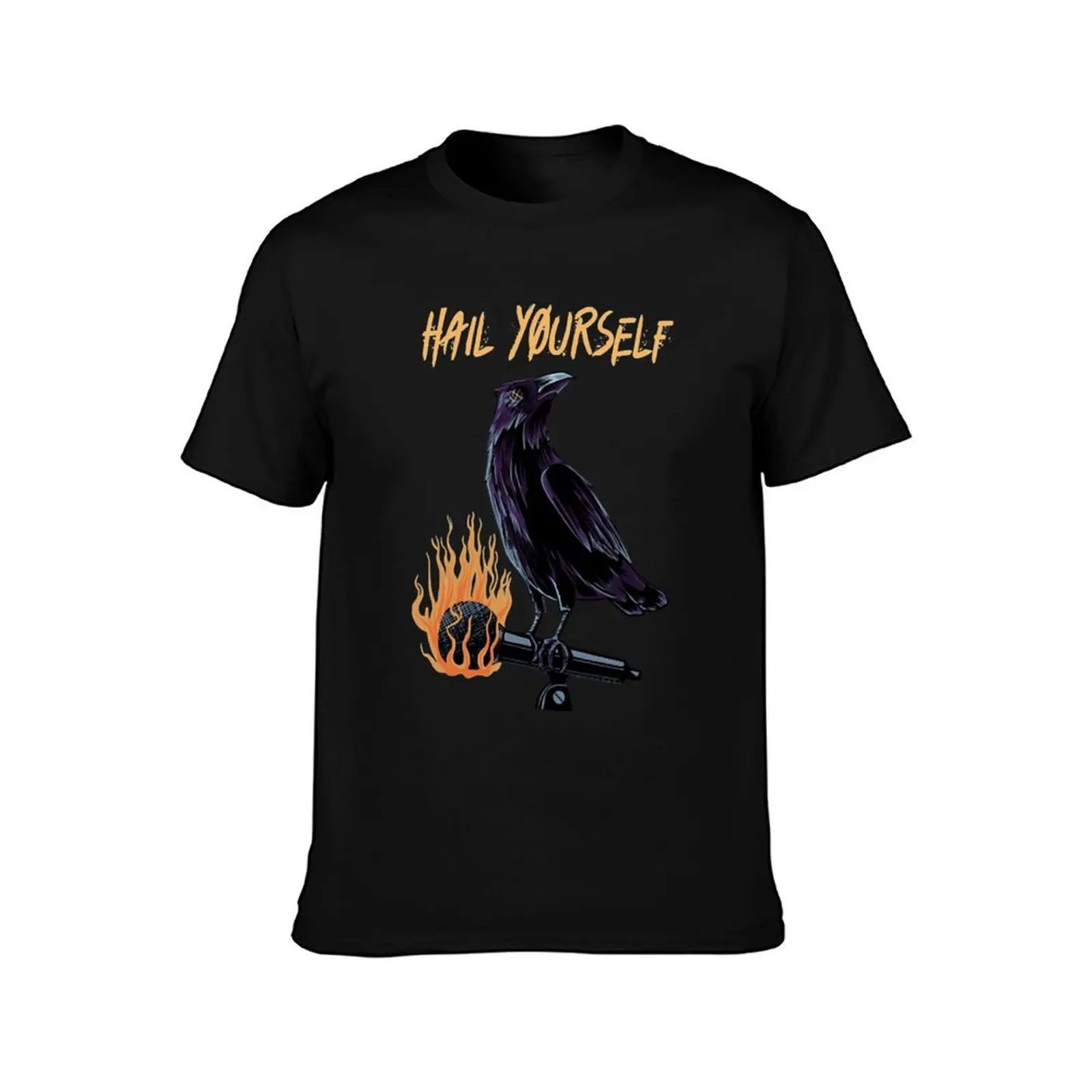 Hail Yourself Last Podcast on the Left Microphone Crow T-Shirt Dry Fit Athletic Short Sleeve Shirt