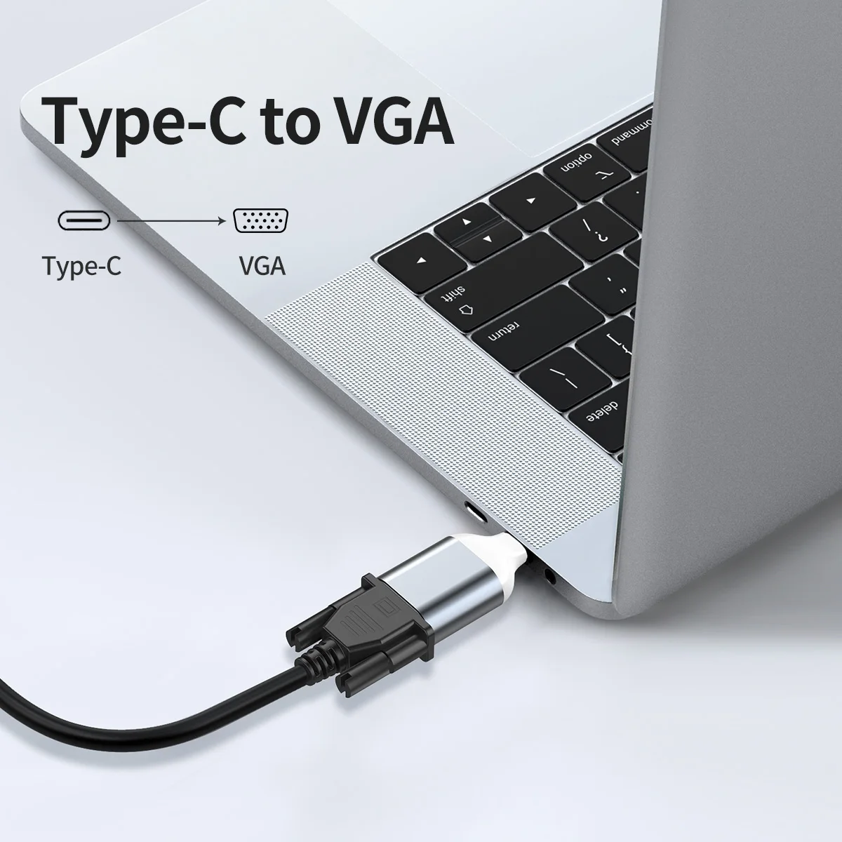 Adapter Gopala USB C do VGA 1080P @ 60Hz z adapterem Thunderbolt 3/4 do VGA dla iPhone 15 Pro/Max MacBook Pro/Air iPad Pro iMac więcej