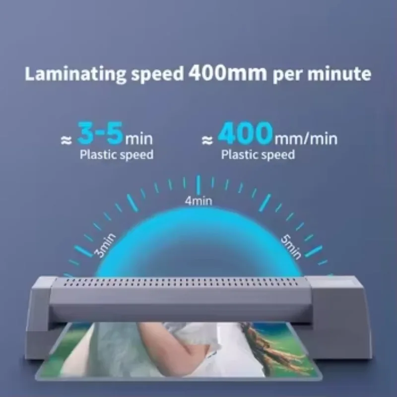 Laminator do papieru biurowego A3/A4, laminowanie na gorąco, rolka grzewcza do laminowania zdjęć w formatach A5/A6