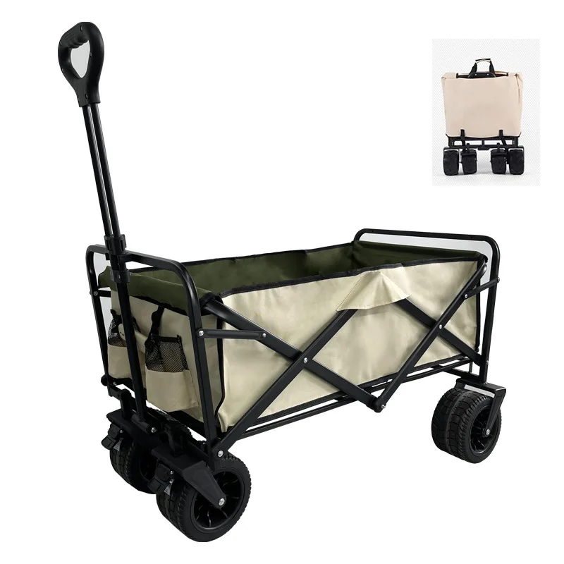 

Outdoor Garden Beach Trolley Fishing Folding Camping Cart Wagon Portable Shopping Tour Hand Luggage Cart Trolleys