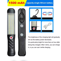 Auto Repair Work Light USB Rechargeable Flashlight Portable Emergency Lights With Magnet Hook For Car Repair Fishing Emergencies