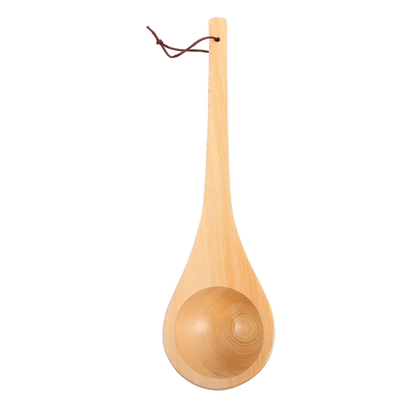 

Wooden Water Ladle Long Handle Ergonomic Bathing Scoop Multipurpose Water Scoop for Sauna Spa Kitchen Ladle