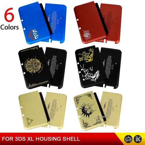 Nuevo oro negro edición limitada para 3DS XL/LL carcasa inferior superior cubierta de placa frontal de repuesto para consola de juegos 3DS XL