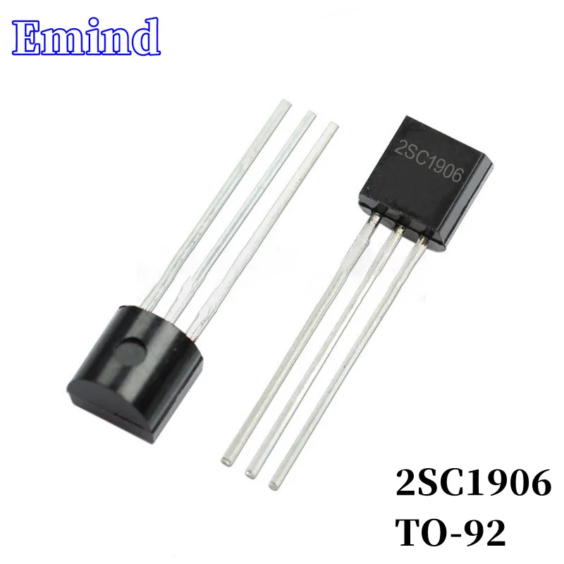 100Pcs 2SC1906 DIP Transistor TO-92 Type NPN Bipolar Amplifier Transistor 19V/50mA