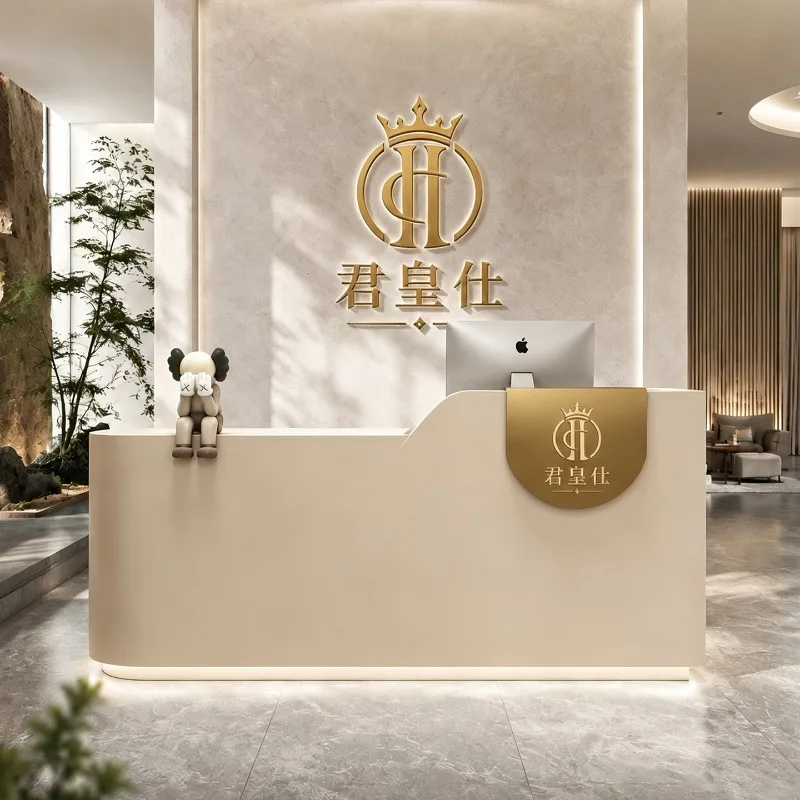 Modern Welcome Reception Desks Luxury Funky Universal Safe Reception Desks Large Size Mostrador De Tienda Commercial Furniture
