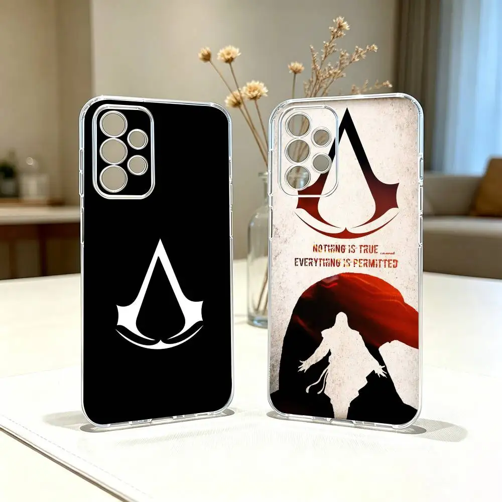 A-Assassin Creed Logo Graphic Phone Case For Samsung S25,S24,S21,S22,S23,S30,Ultra,S20,Plus,Fe Transparent Cover