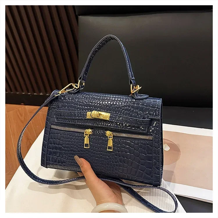 

2025 New! Women's Stone Textured Kelly Bag, Premium PU Leather, Handheld/Shoulder/Crossbody, Stylish & Versatile for Office