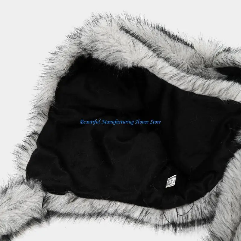 E56A Foxes Ears Winter Cap Ensuring Comfort Warmth Furry Design for Women and Girls