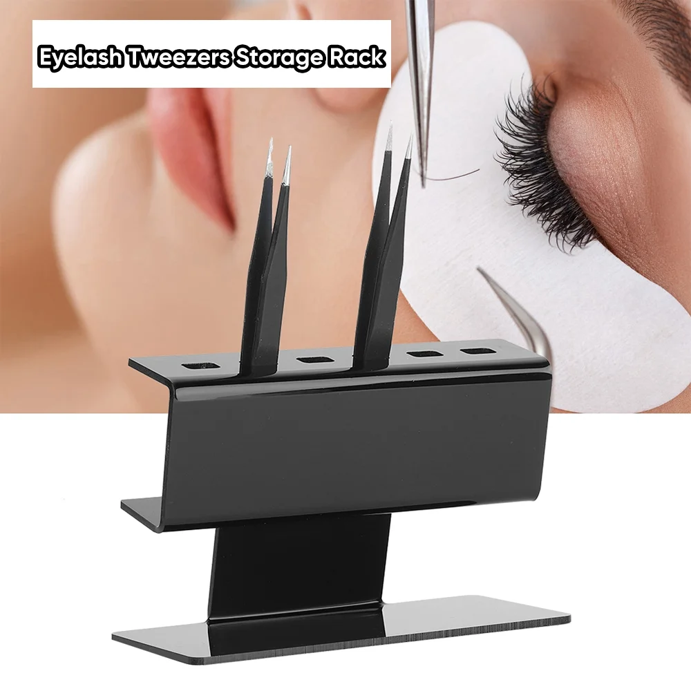 Plastic Eyelash Tweezers Storage Holder Stand 6 Holes Convenient Tweezers Stand Shelf Hold Eyelash Extension Women Makeup Tool