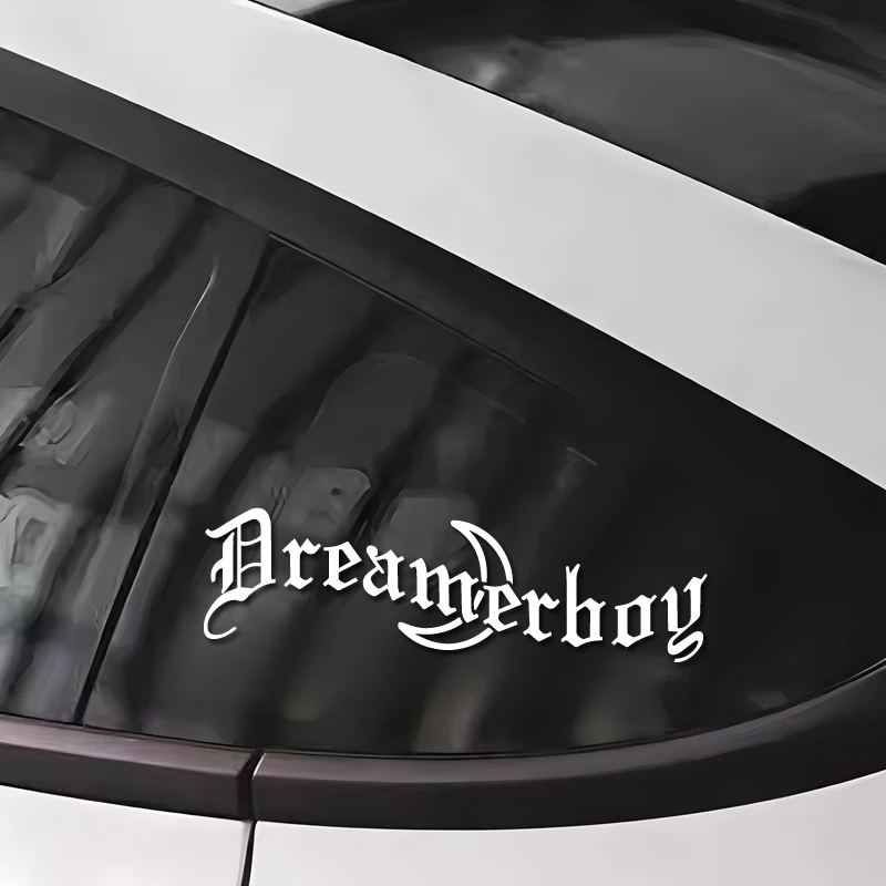 

Наклейка с лунными буквами мальчика мечты, креативные и забавные наклейки для любителей мультфильмов, высокое качество для автомобилей, грузовиков, мотоциклов