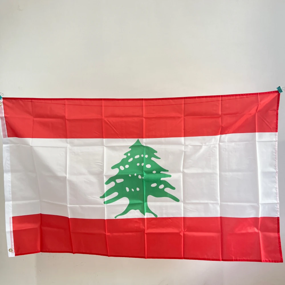 Lebanon flag 90*150cmRepublic of Lebanon Lubnan flag  3*5FT Hanging polyester Lebanon flag home decoration