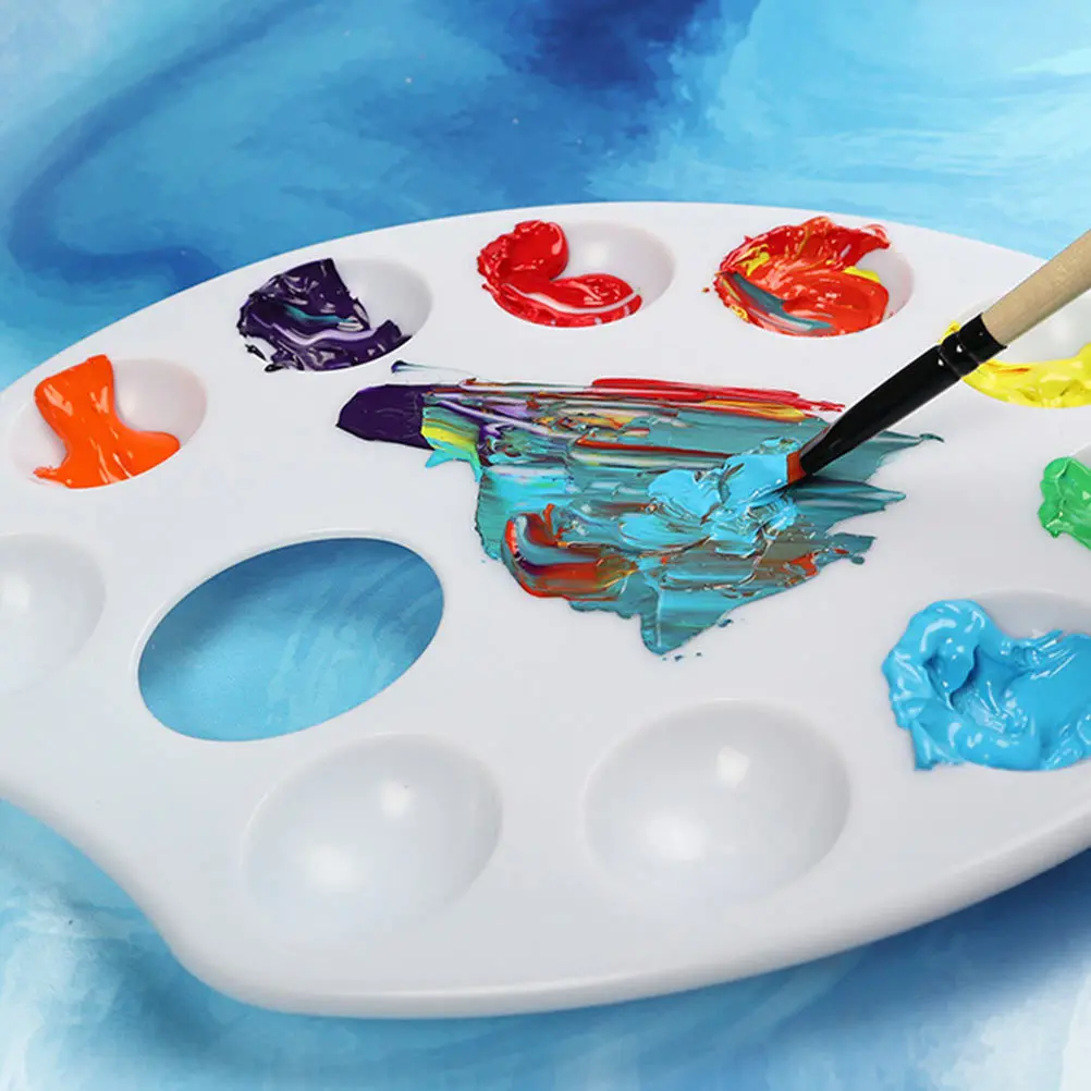 

Palette Set Color Mixing Tray Plates Art Drawing Trays Painting Tools Practical
