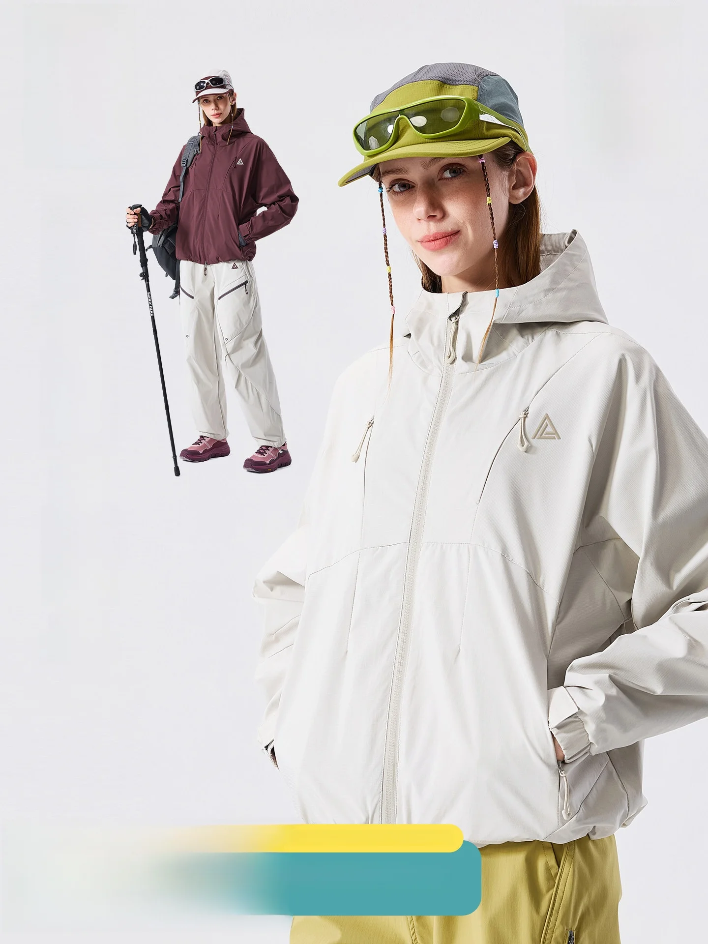 LAZY DAY TFLON Women's Outdoor Waterproof Hiking Jacket Climbing Workwear Coat Quick Dry Zipper Closure Regular Fit Polyester...