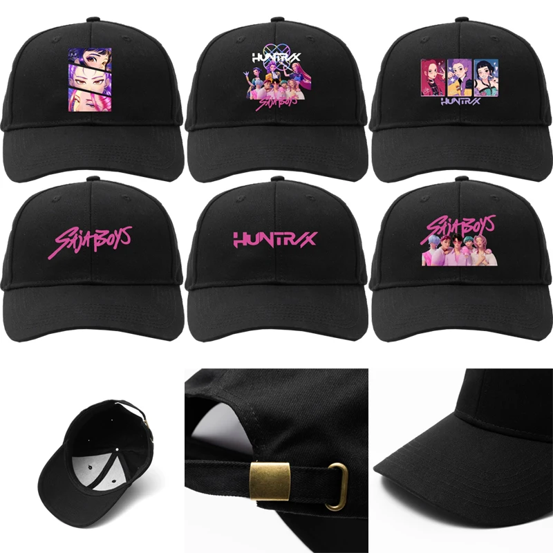 

KPop Demon Hunters Four Seasons Cotton Baseball Caps Creative Outdoor Leisure Student Sports Sun Hats Men and Women Shade Cap