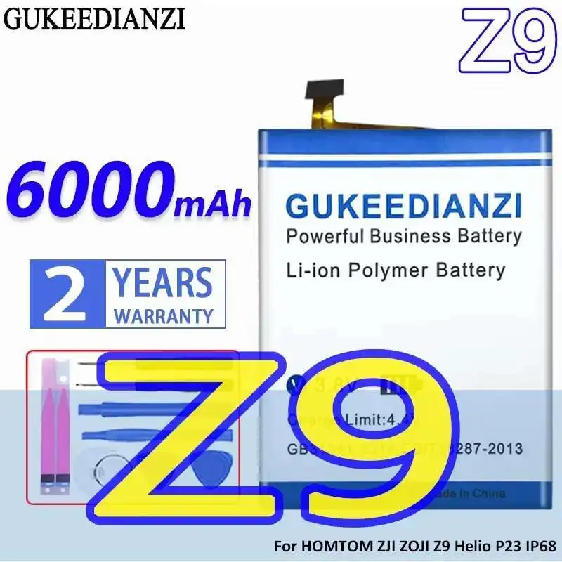 

Для Homtom Zji Zoji Z9 Helio P23 IP68 Водонепроницаемый аккумулятор мобильного телефона 6000 мАч Надежный источник питания