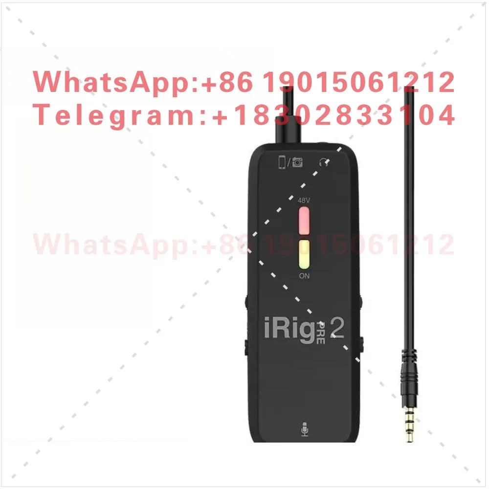 IK Multimedia Irig Pre2 48V Microphone Amplifier Dynamic Driver/Capacitive Ampl…