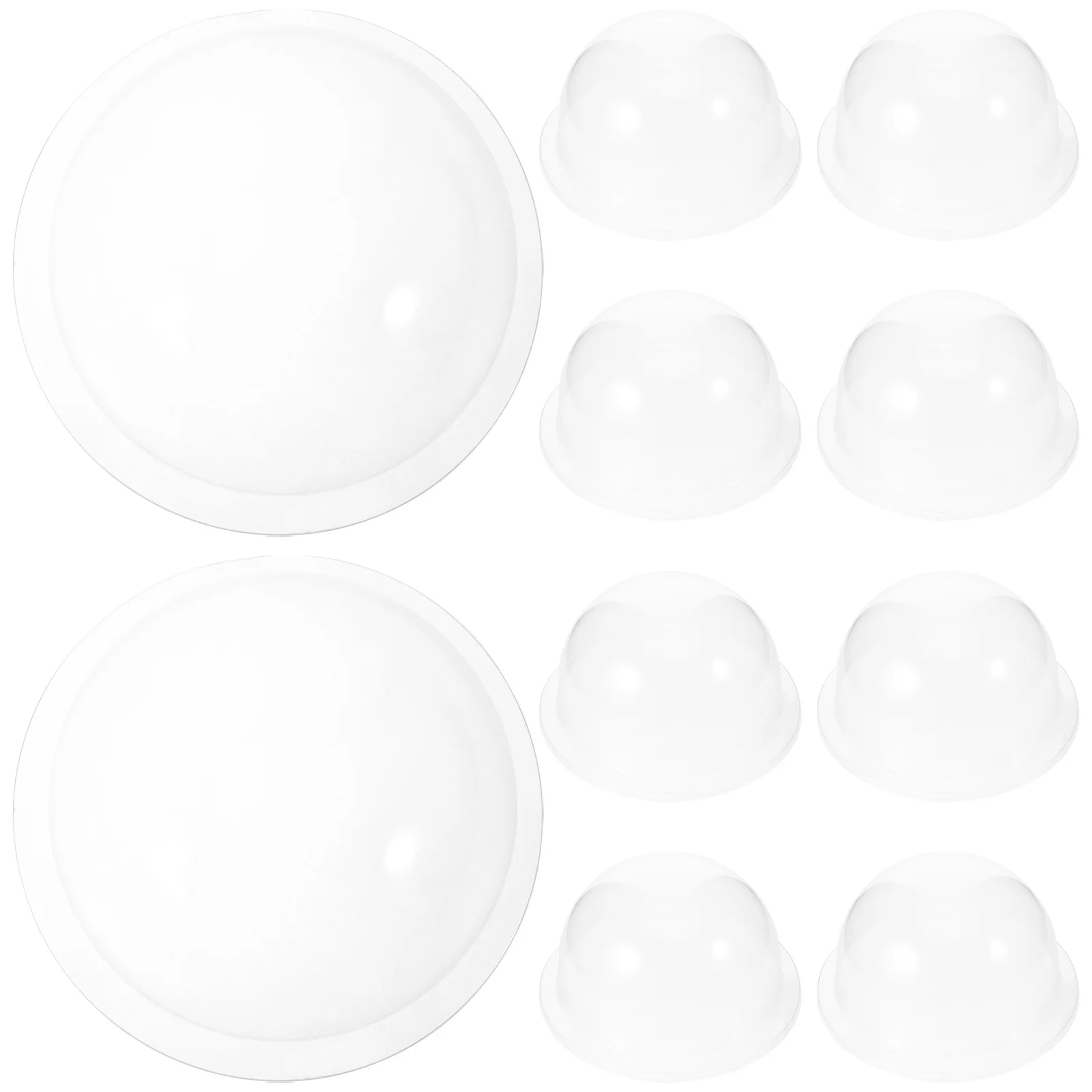 

10pcs Sushi Dome Cover 6.09" Round Transparent Food Tray Lid For Japanese Sushi Plate Cake Stand Small Dessert Display Dome