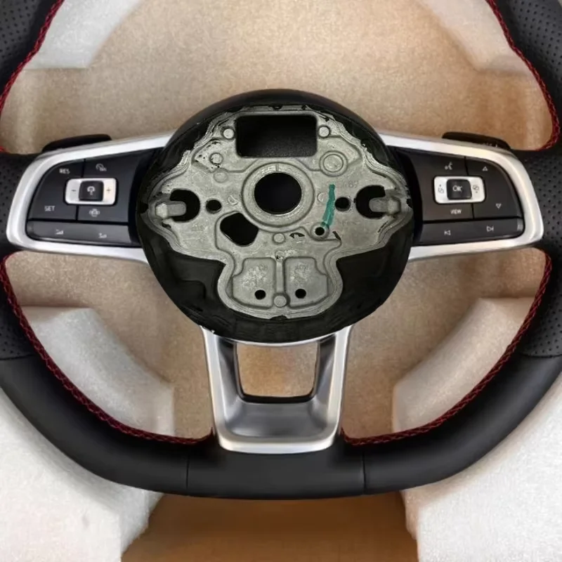 

GTI Golf R Tiguan For Jetta Car Accessories MK7 Leather Steering Wheel with Buttons Shift Paddles Frame For Volkswagen Golf 7.5