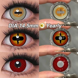 MAGISTER Halloween Contact Lenses For Cosplay Contact Lenses For Sharingan Eyes Red Black Colored Lenses Anime Accessorie Yearly