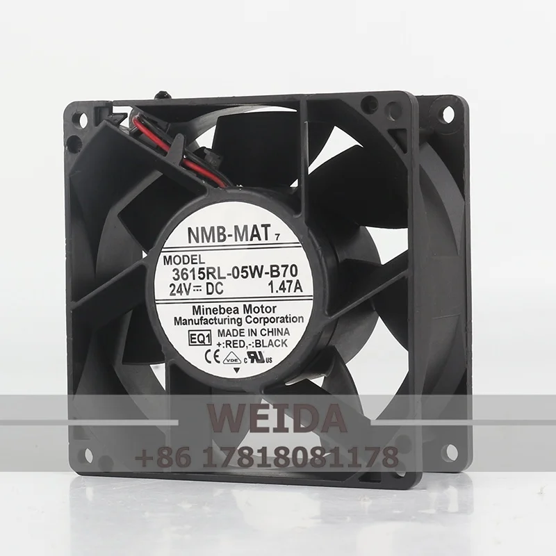 Cooling fan New NMB 5V 12V 48V AC EC 9038 90X90X38MM Frequency converter ball bearing two-wire 3615RL-05W-B70 DC 24V 1.47A