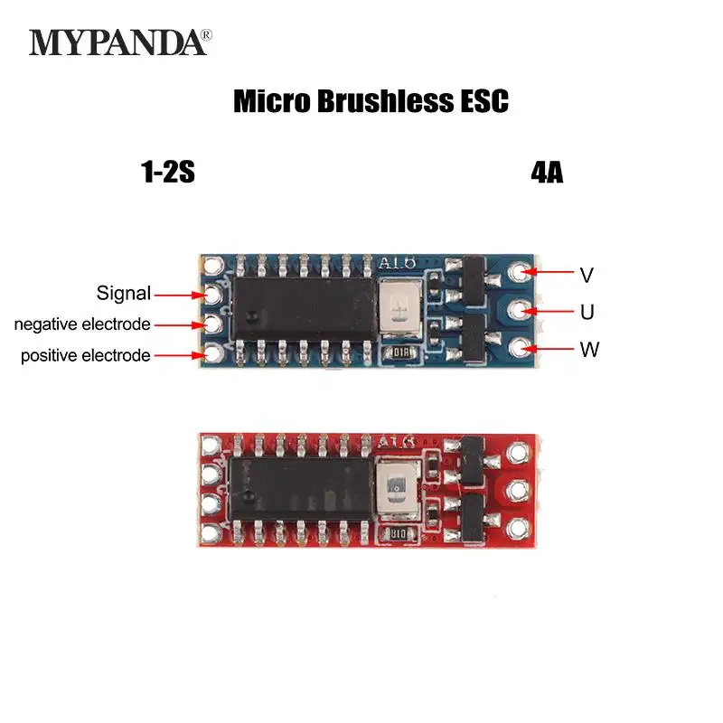 1S-2S DC 3.7V-7.4V 4A Mini BLDC Brushless Motor Driver Board Electric Regulator Drive For 1104 1106 1306 1407 1806 Motor