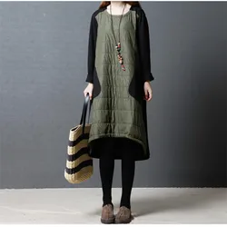 2026 Autumn Russian women long Parkas fashion patchwork Winter velvet coat with pockets  outwear vintage velvet jackets