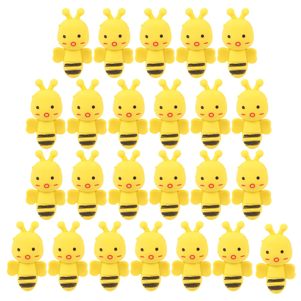 

30pcs Fun Erasers Mini Cartoon Animal Design Cute Bee Look Kids Stationery Gift Toy Educational Tool for Children