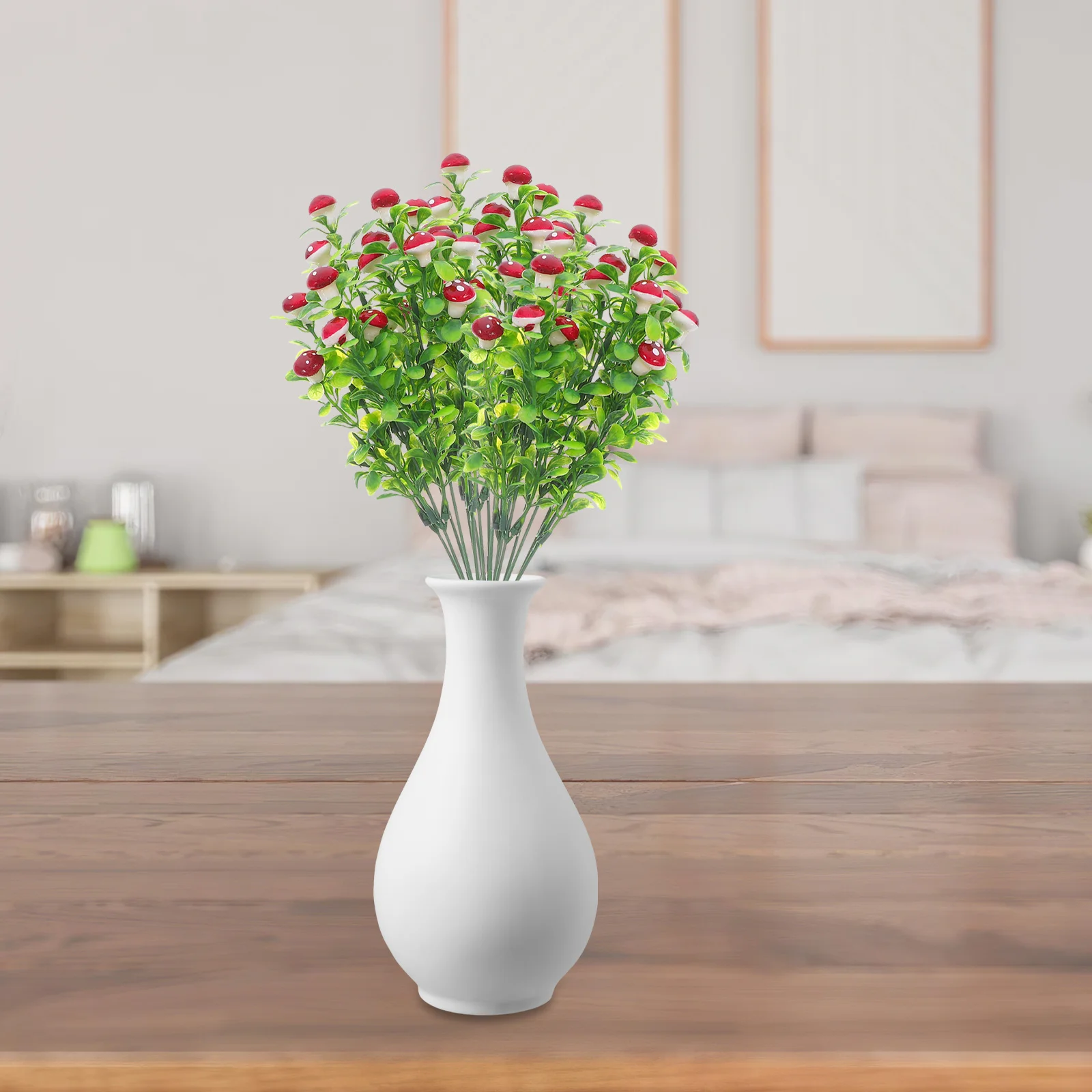 

3Pcs Faux Mushroom Plant Realistic Artificial Mushroom Branches for Flower Arrangement Table Centerpieces Home Office Bedroom