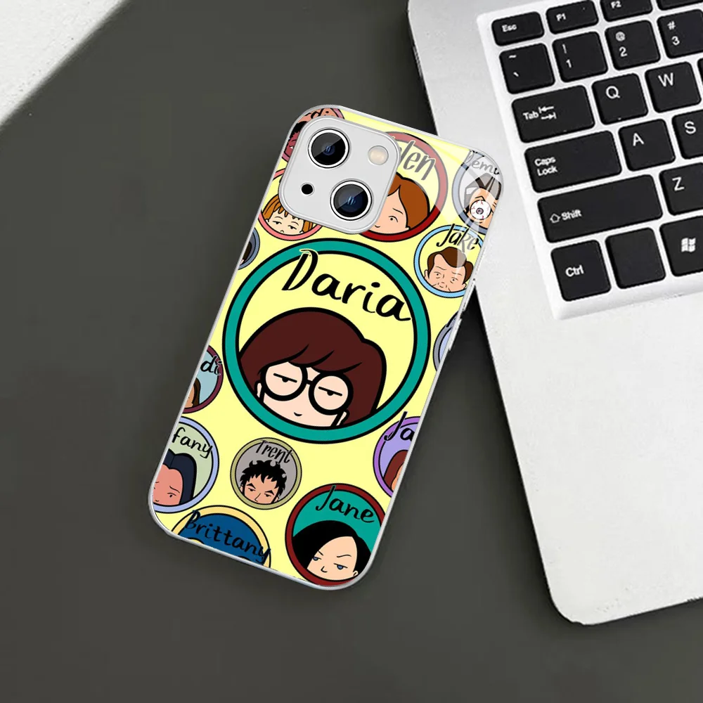 Anime D-Daria Phone Case For iPhone 14 13 12 Mini 11 Pro XS Max X XR 14 Plus Tempered Glass Cover