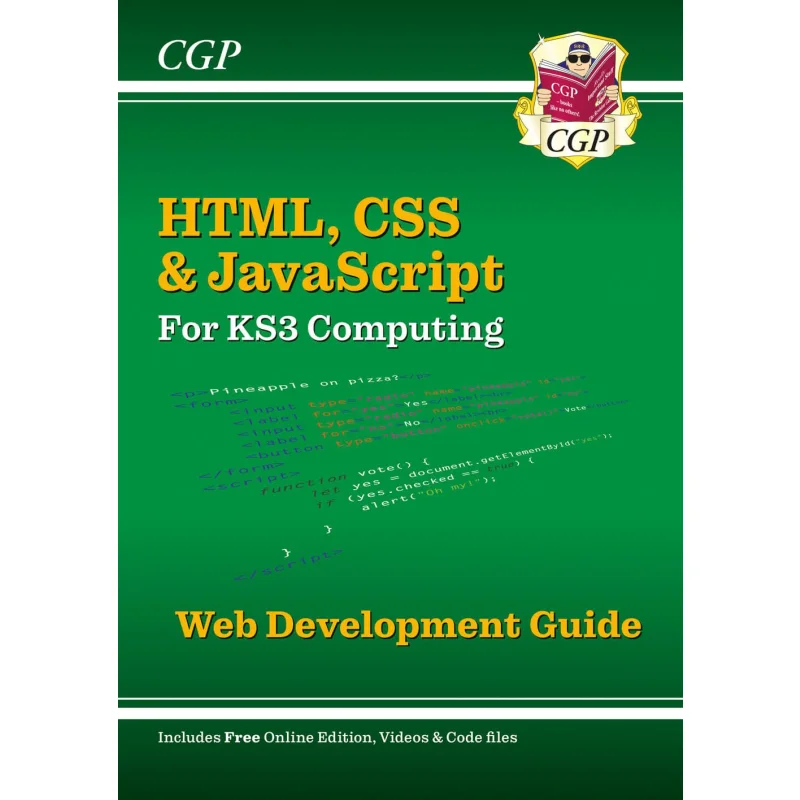 دليل تطوير الويب الجديد لحوسبة HTML CSS JavaScript مع ملفات ترميز Ed عبر الإنترنت ومقاطع الفيديو CGP 9781837740666