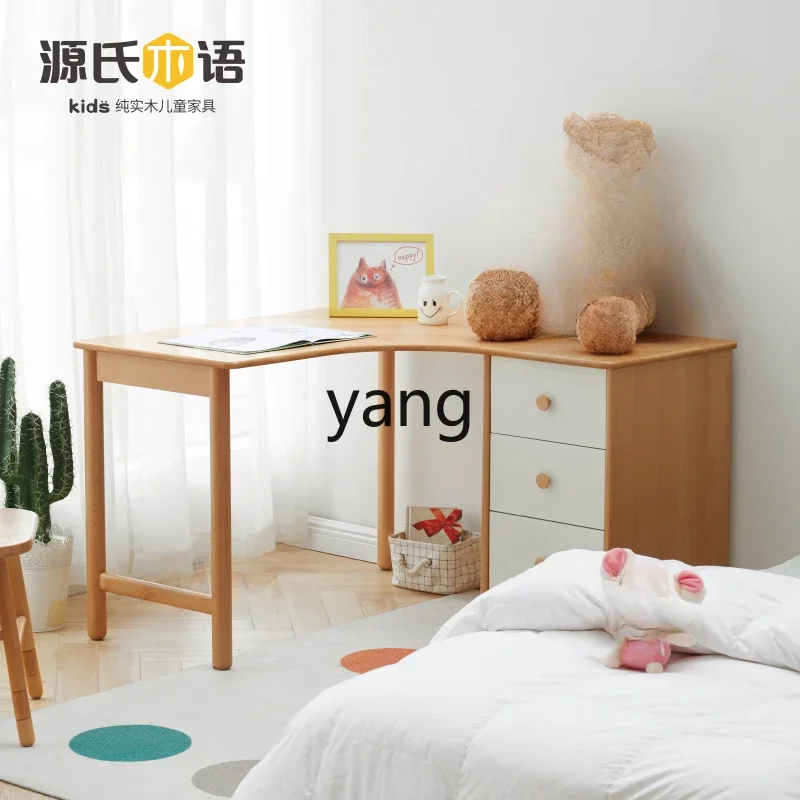 Lcx solid wood study table household writing table combination simple small apartment desk