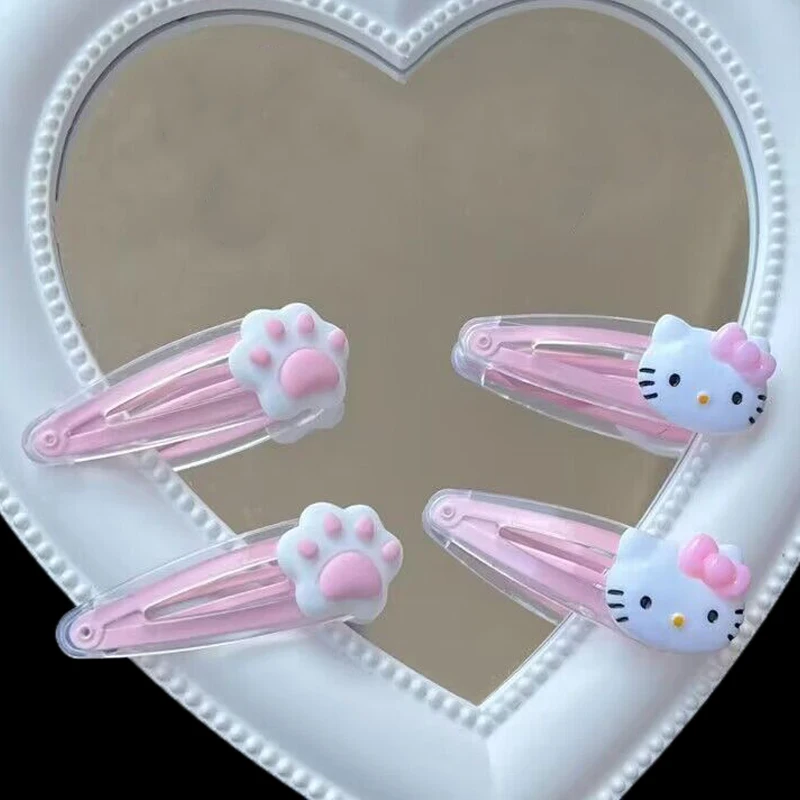 Sanrio-horquilla de diseño único para el cabello, pinzas de Clip de pinza de garra de gato, accesorios para el cabello, temperamento encantador, salvaje, a la moda