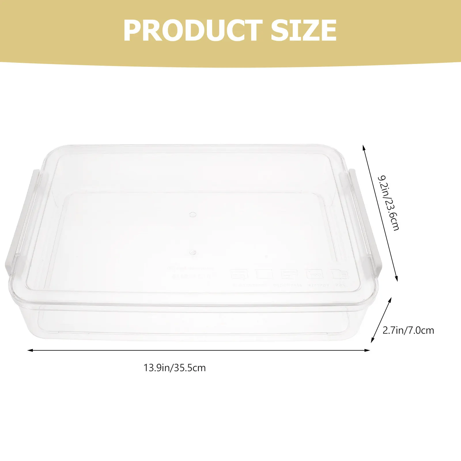 Clear File Box Premium ABS Document Organizer Desktop Stackable Document Case Folder Holder for Office Home Use
