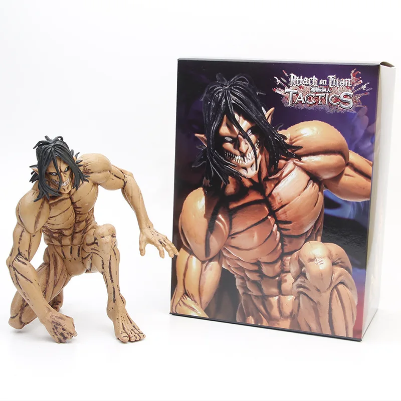 Attack on Titan Anime Figure Kneeling Standing Muscle Eren Jaeger Ancestor Giant Eren Figure Bedroom Chassis Model Ornament