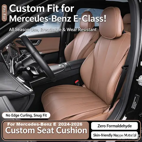11PCS For Mercedes Benz E Class E300L E260L 2024 2025 2026 2027 Nappa Leather Custom Car Seat Covers Full Set Accessories