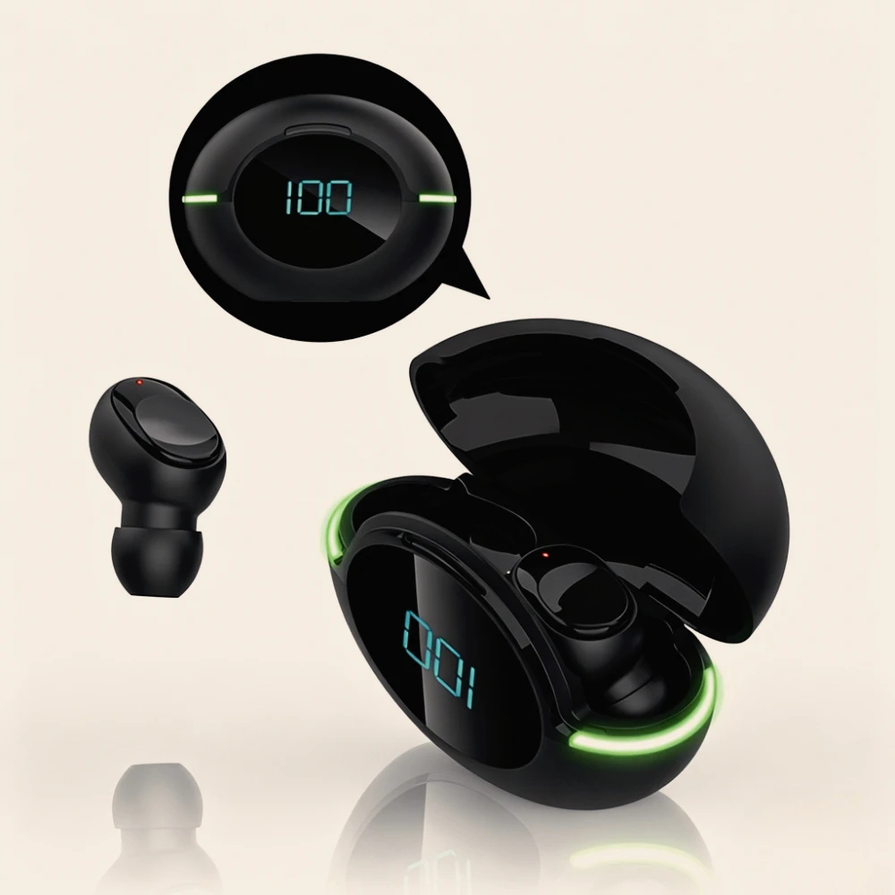 Wireless TWS In-Ear Bluetooth 5.3 Earbuds Sports Headphones with Waterproof Noise Reduction Digital Display Gaming Earphones