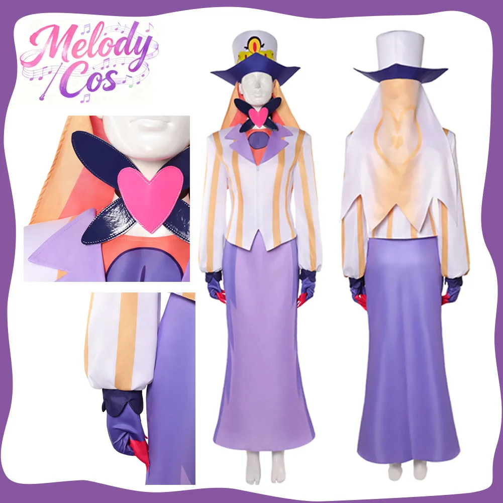 

Fantasia Sir Pentius Косплей Костюм Мультфильм Отель Маскировка Мужской Жилет Пальто Юбка Шляпа Очки Униформа Костюм для Хэллоуина